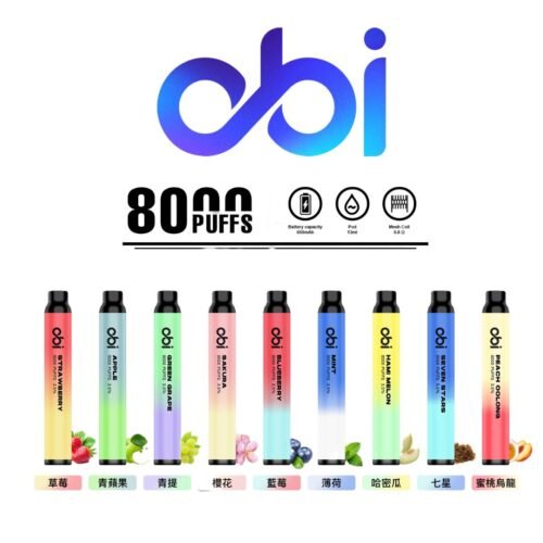 OBI一次性 8000口 多口數一次性 拋棄式 拋棄式電子煙 LANA 哩亞 CLOUDY 一次性電子煙 拋棄式