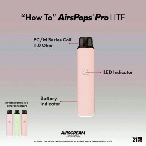 英國 AIRSCREAM AirsPops Pro Lite 英國氣泡 氣泡主機 斯萊克主機 小蠻牛主機 r1主機 蒸氣主機 拋棄式主機 一次性主機 加油式主機 香氛天堂