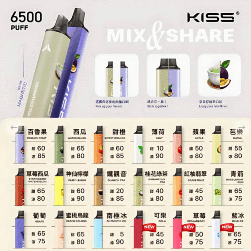 ✨KISS 一次性電子煙 6500口|雙磁吸混搭口味 ✨ 💥 超值優惠 NT$350|買十送一|滿1500免運|可批發聊聊 | 一次性 電子煙 拋棄式主機 潮流商城 蒸氣店 蒸氣孤兒院 蒸氣天堂